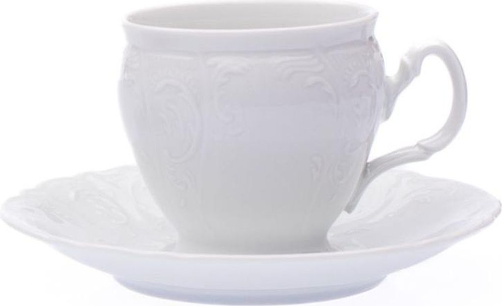 Tasse mit Untertasse, tschechisches Porzellan, Bernadotte, Produktbild 