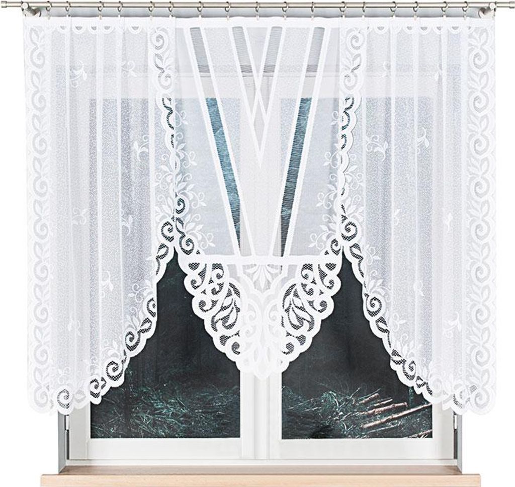 MARKIZETA Tenda 250x140 Rozalia bianca con finitura Immagine del prodotto 