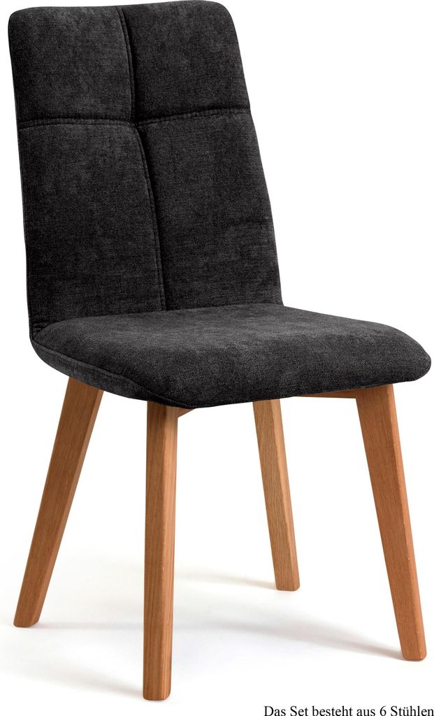 Esszimmerstuhl (6er-Set) Dillian 47x92x60 Eiche geölt/Anthrazit
