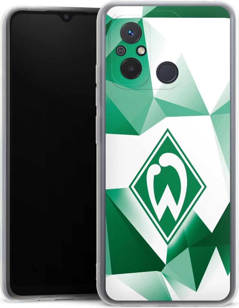 DeinDesign Handyhülle für Xiaomi Redmi 12C Silikon Hülle Case Smartphone Schutzhülle Offizielles Lizenzprodukt SV Werder Bremen Tarnmuster