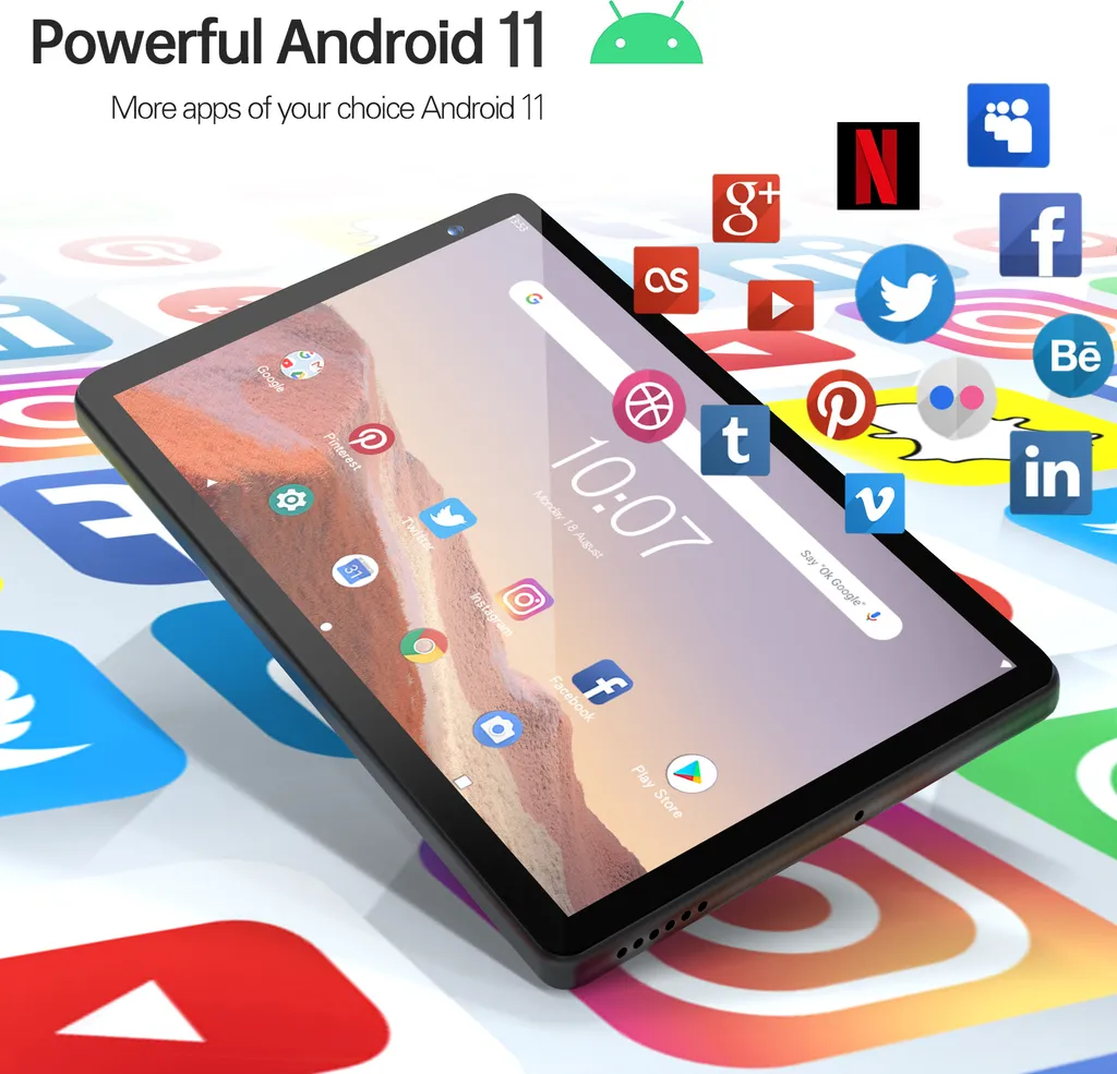 Tablette de Voyage 7 Pouces Pritom Tronpad - Android 11 WiFi Bluetooth