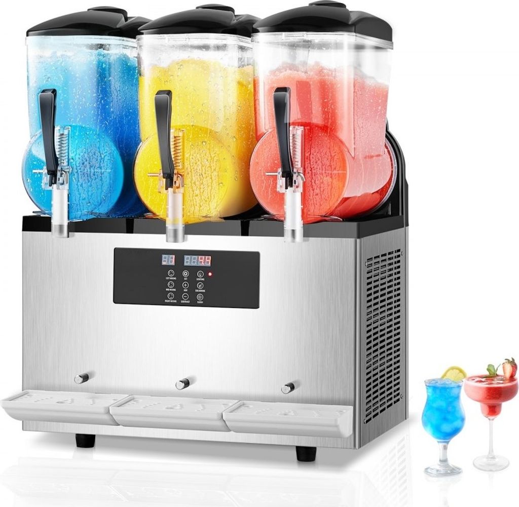 Kommerzielle Slusheis Maschine 12L - Margarita und Smoothie Getränke Maker - Hochleistungs-Eiszerkleinerer - Verkaufsstand Zubehör
