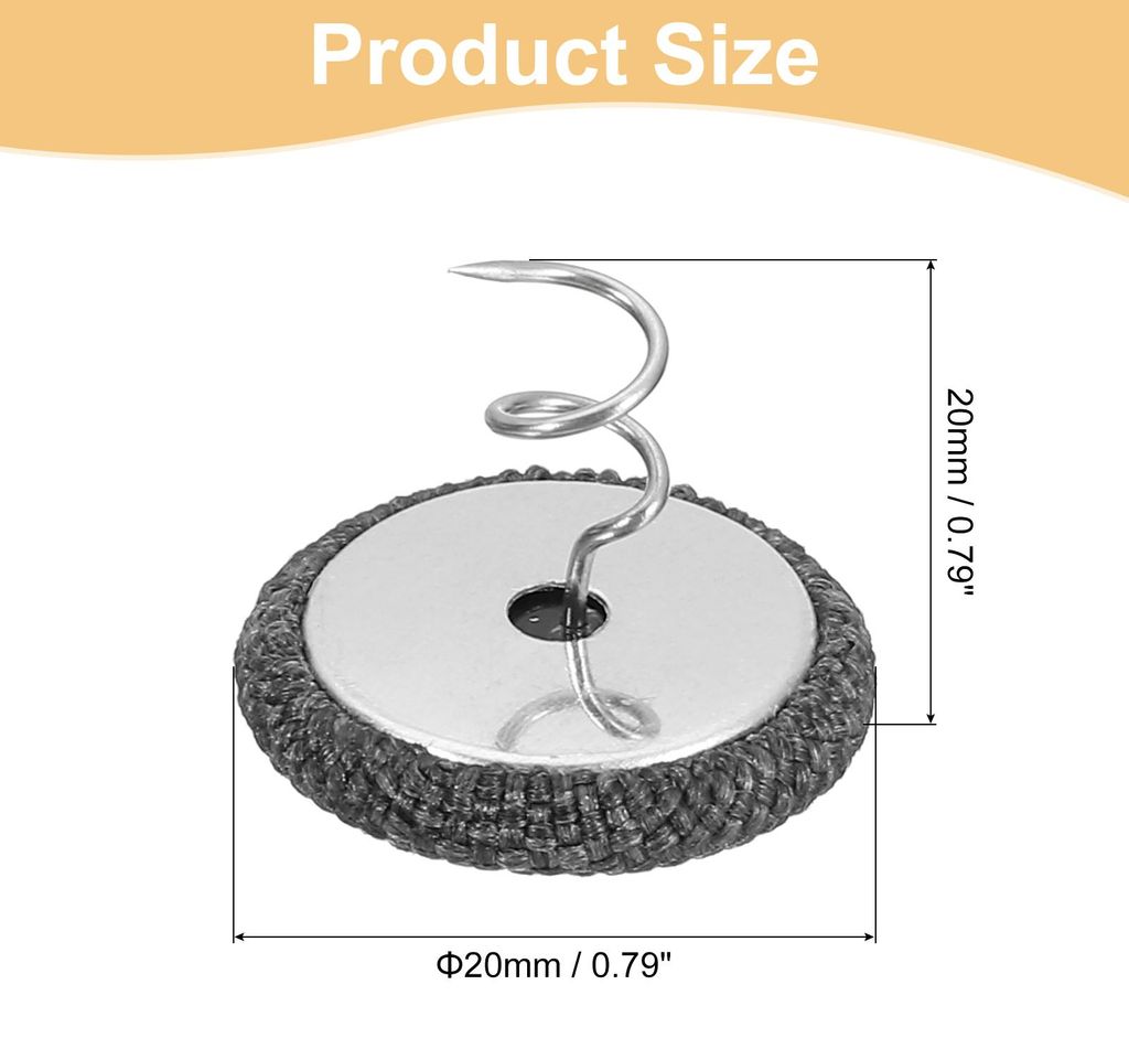 12 Stš¹ck Polsterstifte Twist Pin, 20mm Bettrockstifte Stoffbezogene Knopf-Twist-Pins fš¹r š¹berwš¹rfe Bettrock Sessel Caddies M?belbezug, ...