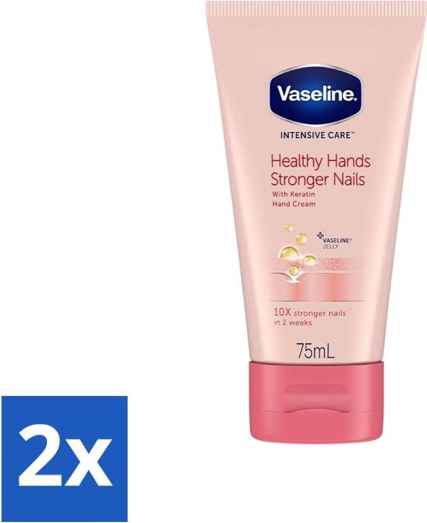 Vaseline - Gesunde Hände & Stärkere Nägel - Handcreme - Stärkend - 75 ml - Vorteilspack - 2 Stücke