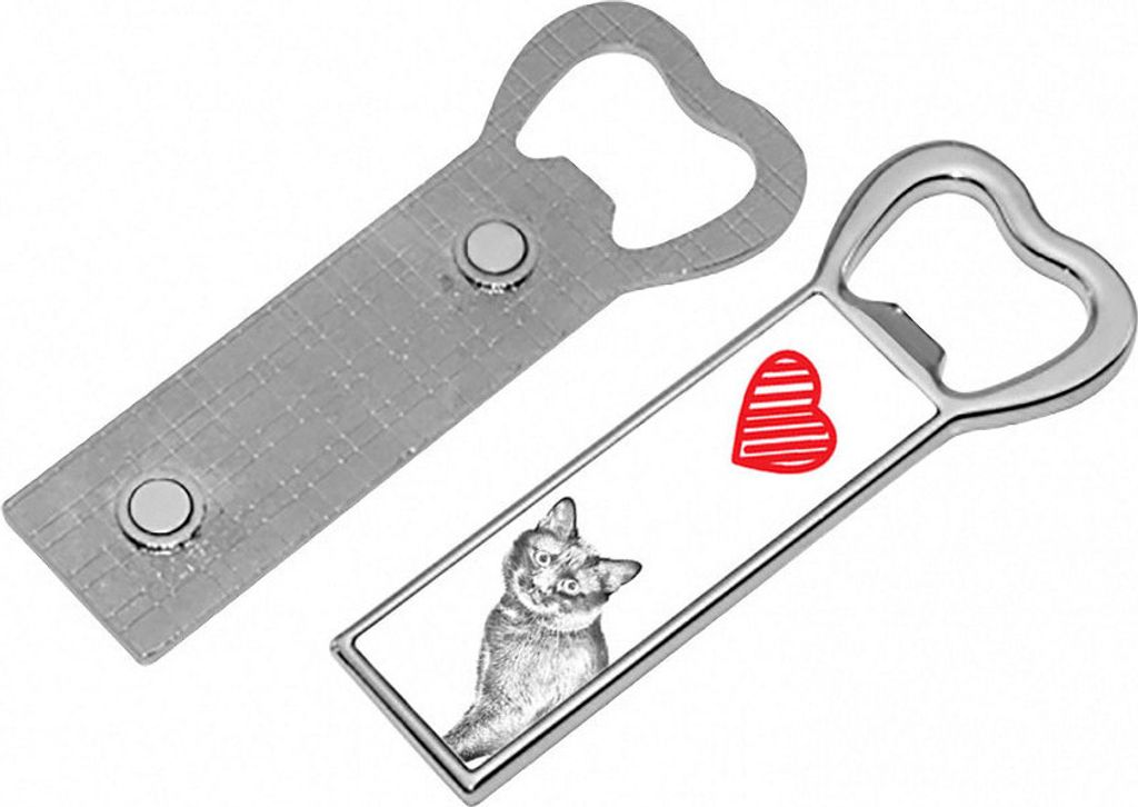 Kurilianer Bobtail - Flaschenöffner mit Katze, personalisierter Kühlschranköffner, ein einzigartiges Geschenk für Männer von der Marke Art-Dog.