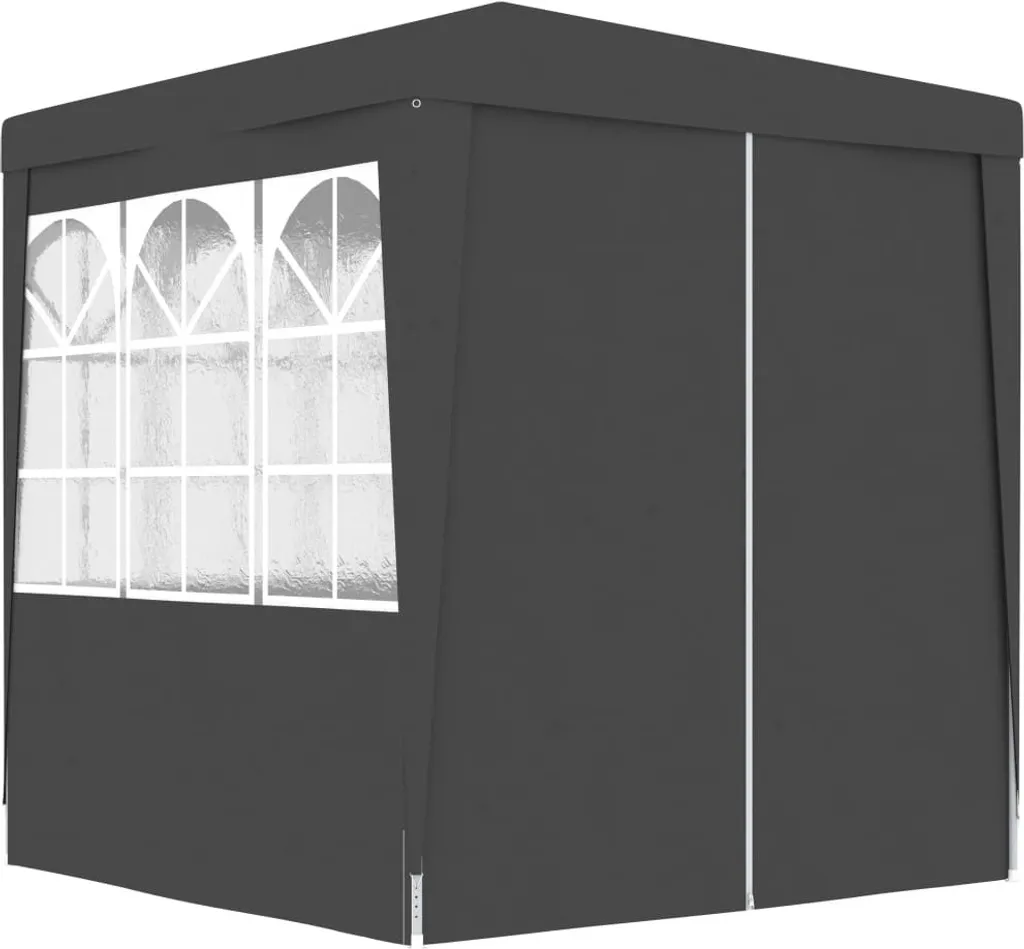 Tenda per Feste 2x2m Antracite con Pareti Laterali - Gazebo Professionale