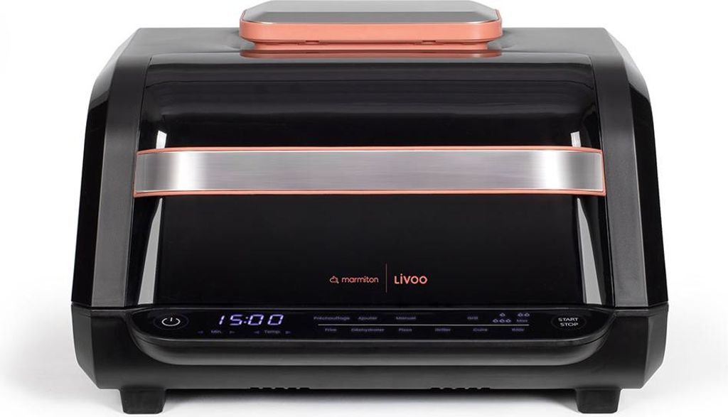 Ölfreie Fritteuse und Grill - LIVOO - Livoo x Marmiton - DOC305 - 6 L - 1500-1700 W - 2 in 1 - 8 Programme - 4 Heizstufen