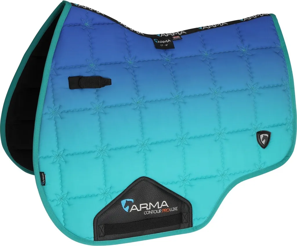 ARMA Ombre ER1351 Tapis de Selle Mixte Bleu 14 pouces pour Poney