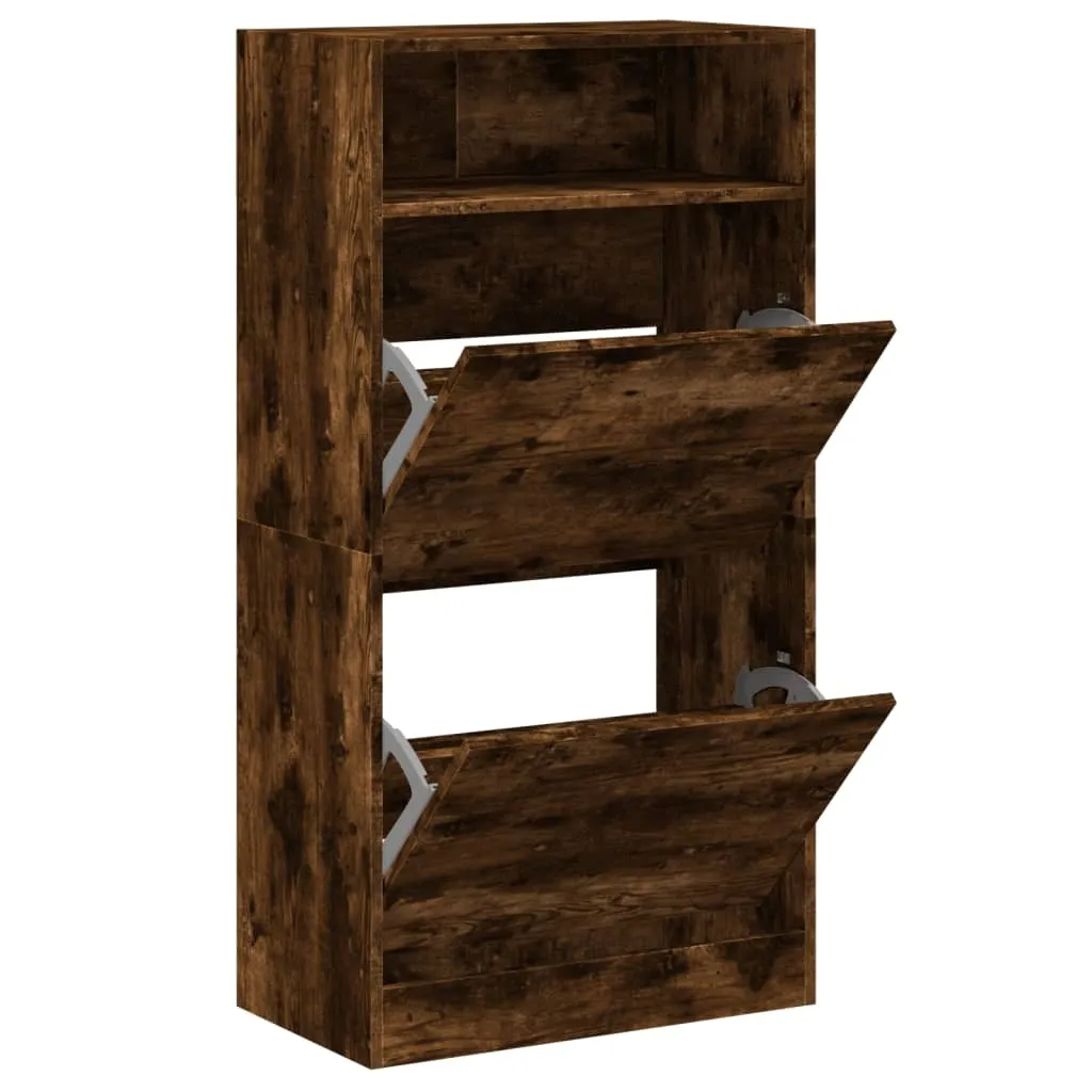 vidaXL Scarpiera Rovere Fumé 60x34x116 cm - Mobile Ingresso Elegante