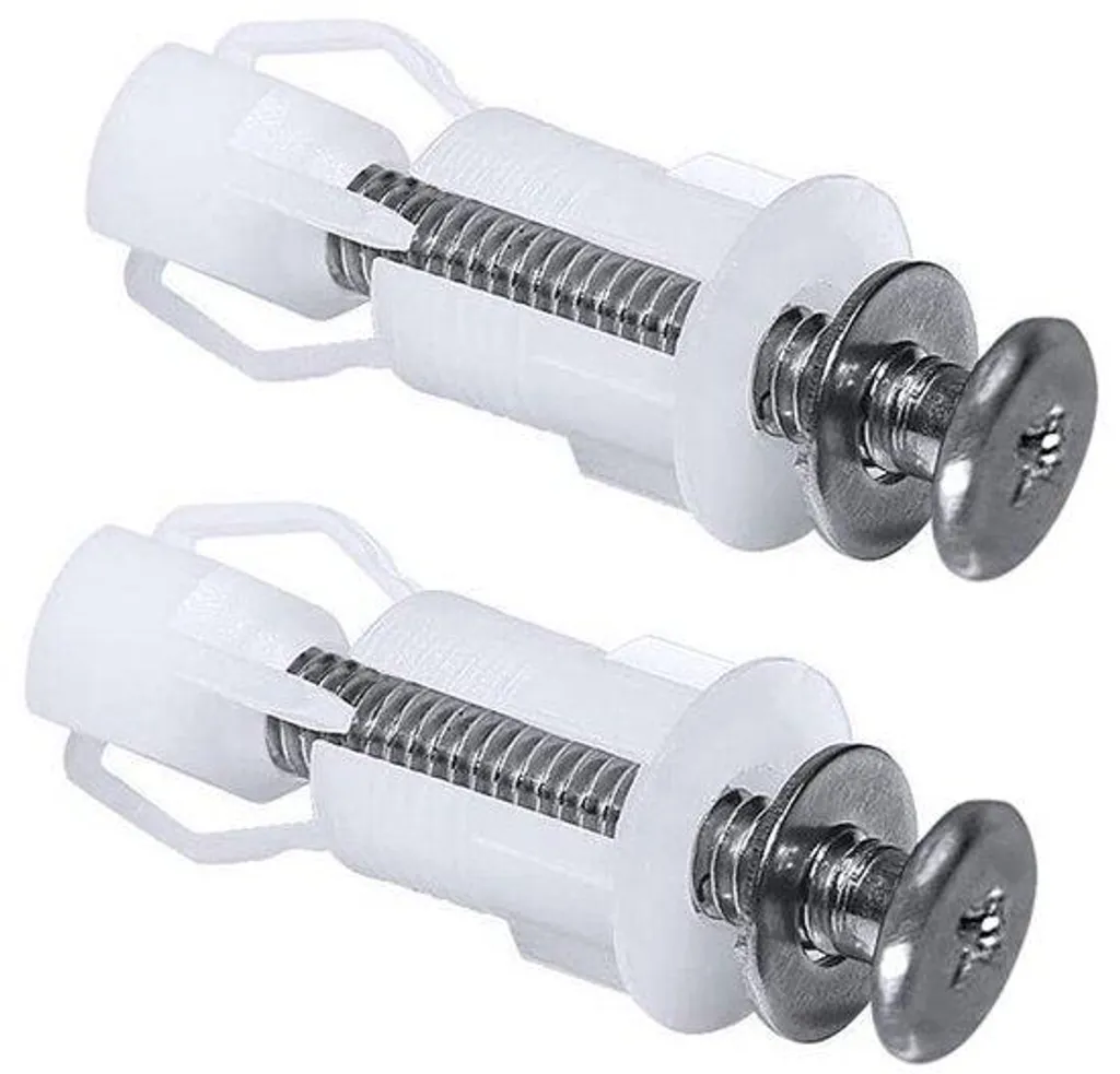 Fixations pour porte aveugle et vis WC pour remplacement d'abattant