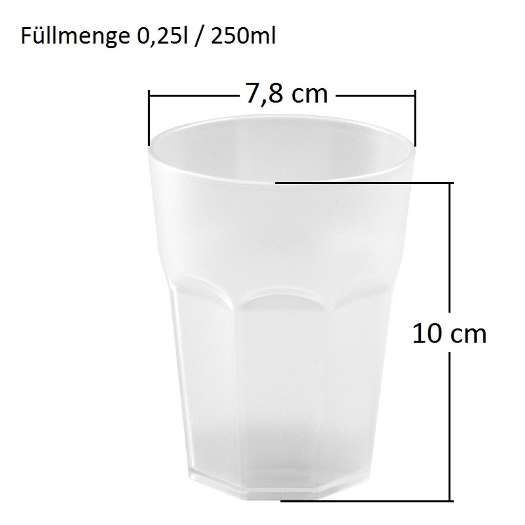 6x Kunststoffbecher Trinkbecher Party-Becher Plastik Trink-Gläser Mehrweg 0,4l 