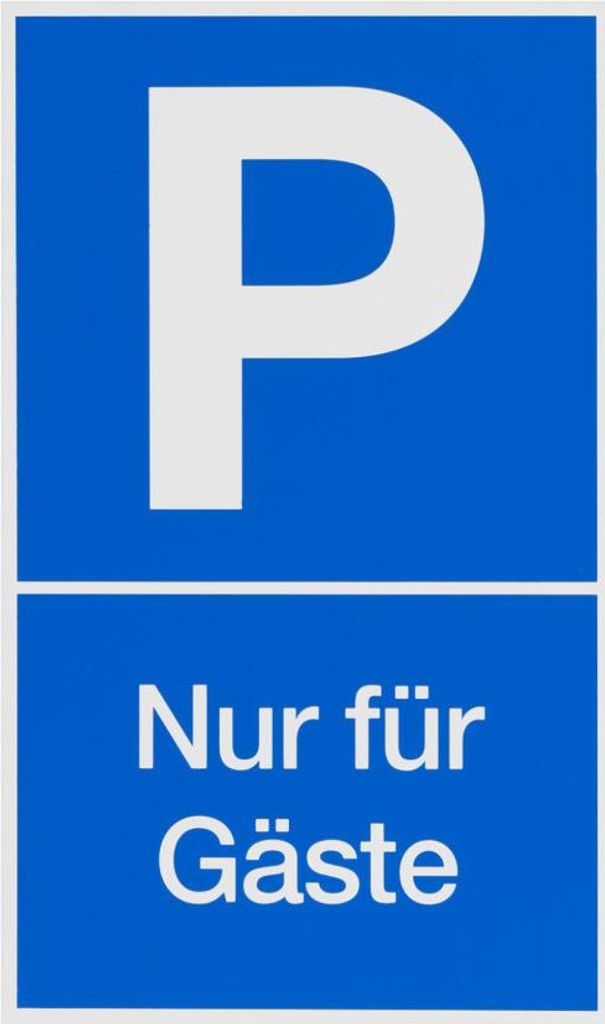 Conmetall Hinweisschild Parkplatz Nur für Gäste 25 x 15 cm