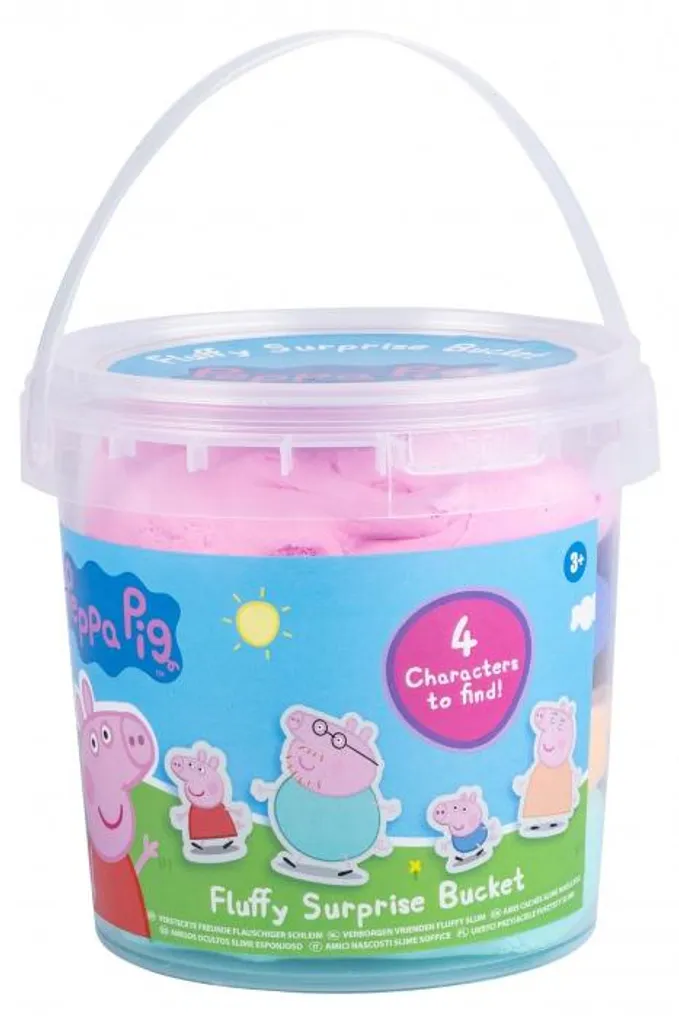 Slime Peppa Pig Seau avec Figurines - Texture Souple et Non Collante