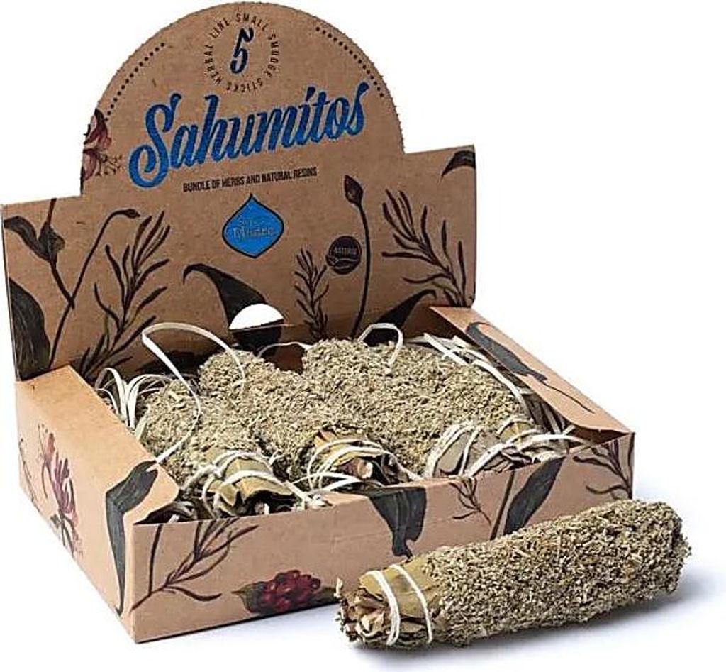 Sagrada Madre Sahumitos Smudge White Sage Pro 5 in Displaybox – 18 x 4 x 12 cm