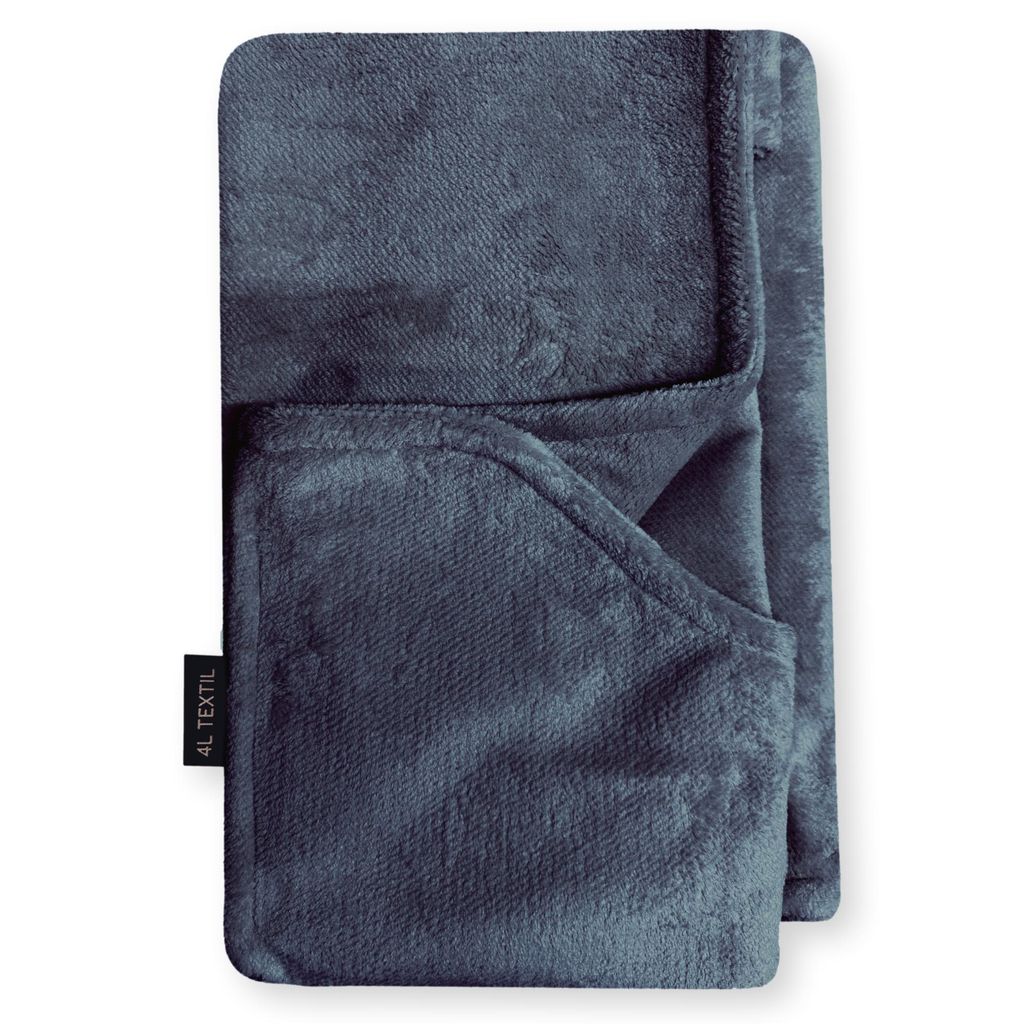4L Textil Ersatzbezug IRIS Premium-LINE Hundekorb Hundekissen Bezug Hundebett mit Bezug (Ersatzbezug, 60x40 cm, Dunkelgrau)