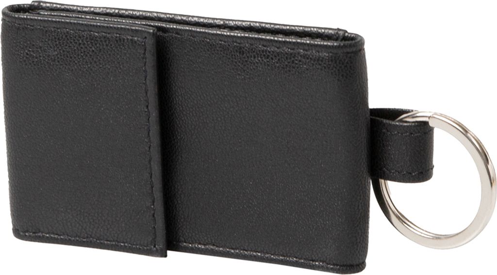 Alassio Mini-Geldbörse mit Metallemblem Nappaleder schwarz Produktbild 