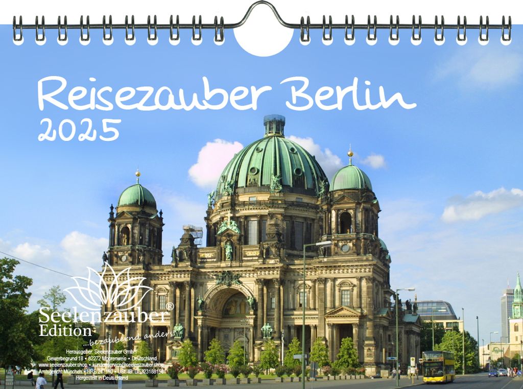 Reisezauber Berlin DIN A5 Wandkalender für 2025 Deutschland Reise Urlaub - Seelenzauber