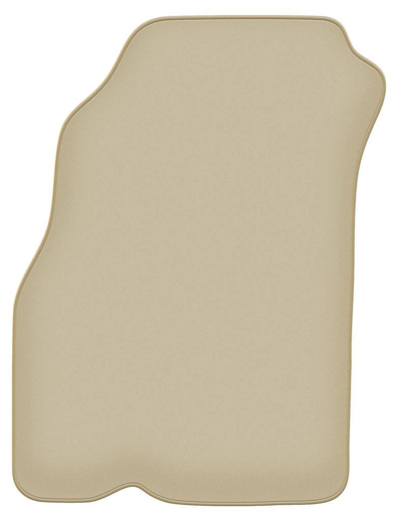 Fahrerfußmatte Velours PREMIUM beige passend für Hyundai Accent I (X-3) (1994-2000, Limousine) – mit Befestigungen – passgenau