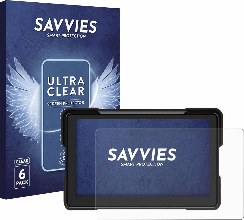6x Für Airpuxem Motorrad Carplay 7" Schutzfolie Savvies Displayschutz Display Schutz Folie Klar Transparent