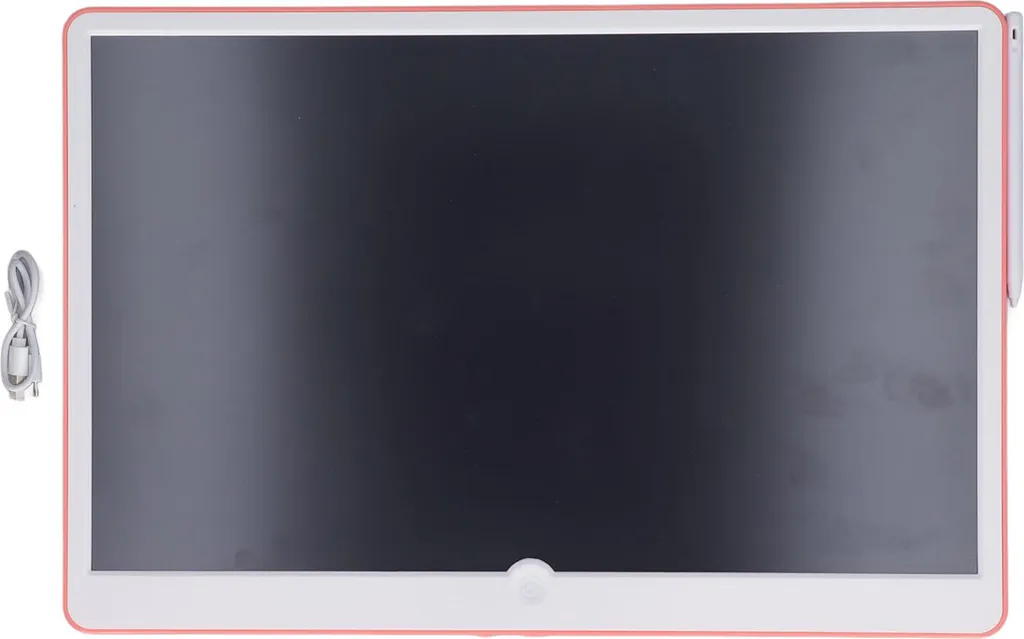 Tablette d'écriture LCD effaçable rose et blanc pour dessin enfant - 3