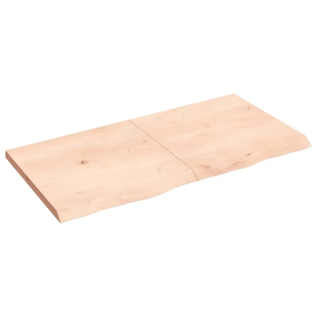 Tavola in Rovere Massello 120x60 cm - Mensola Rustica Non Trattata 4cm