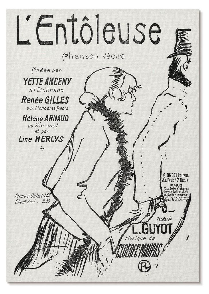 POSTER - 29x42 cm (A3) - Henri de Toulouse-Lautrec - Armer Straßenbummler! (1893) Kupferstich von Henri de Toulouse-Lautrec - Wandbild für Wohnzi...