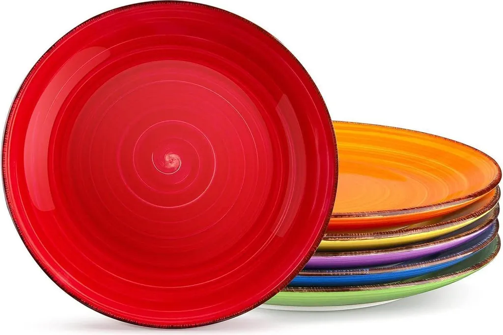 Set Piatti Blu vancasso BONBON 26,8 cm | Piatti Piani in Gres per 6