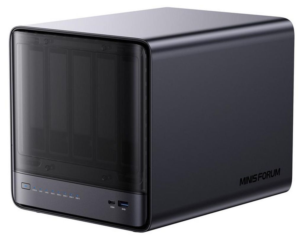 Mini PC Minis Forum Nas N5 Pro Ryzen Ai 9 Hx Pro 370 Immagine del prodotto 