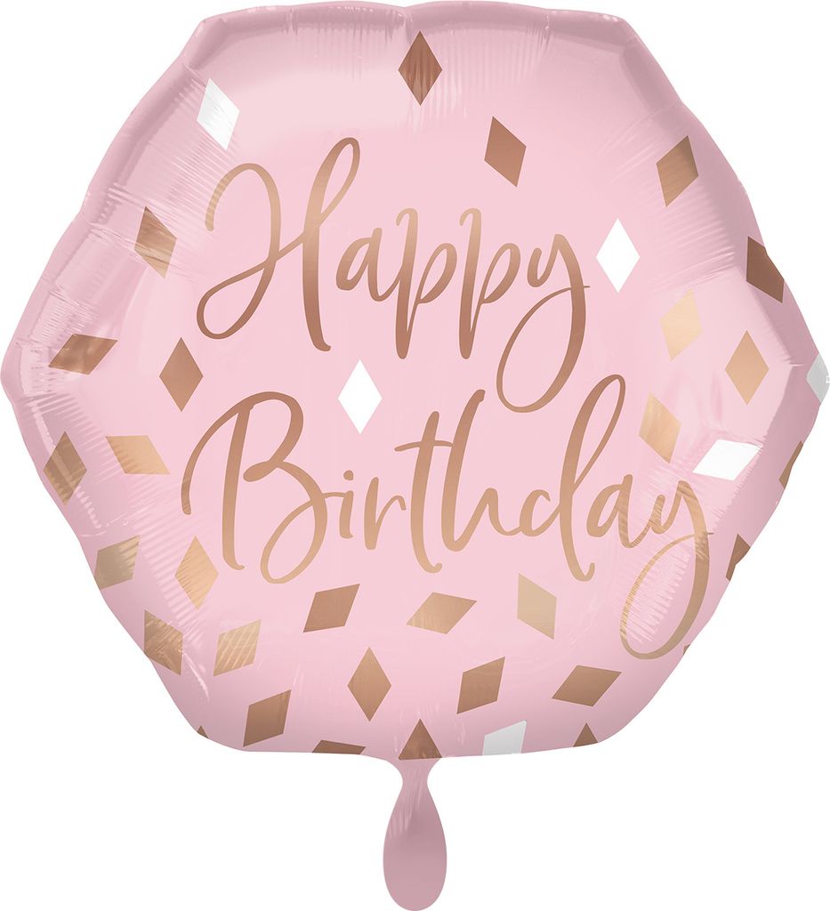 amscan 4211501 Folienballon Happy Birthday - 58 x 55 cm