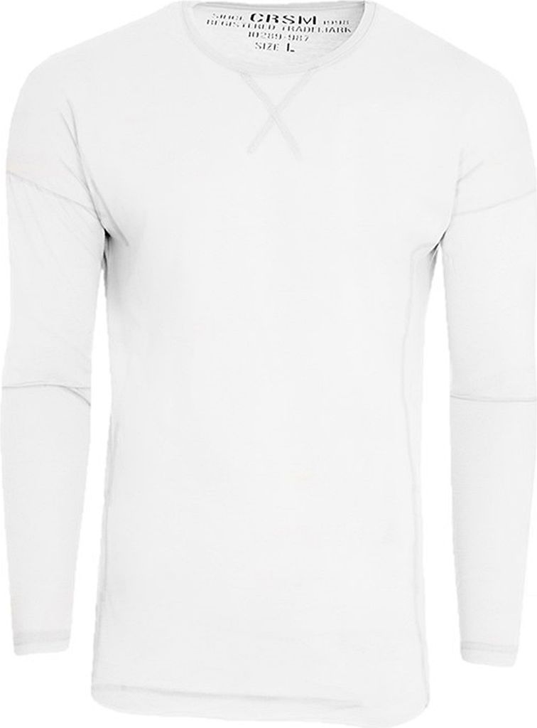 Brandneu Designer Langarm-T-Shirt CARISMA Weiß CRM3277 S