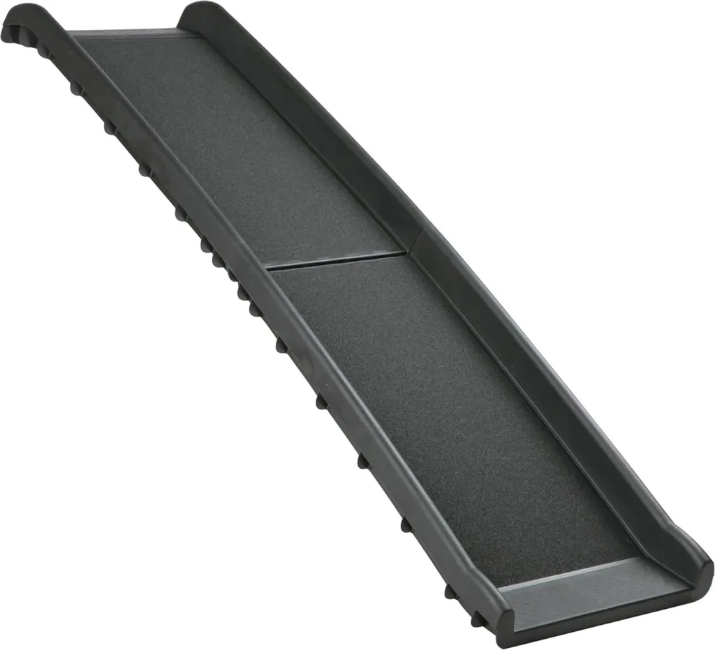 Rampe d'accès pour chien passerelle pliante 156 cm en PVC noir robuste