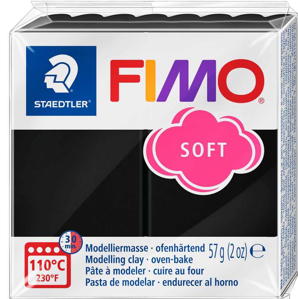 FIMO, pâte à modeler, pâte à modeler noire soft normale Image du produit 