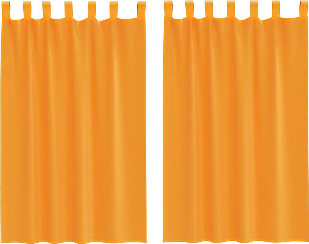 vidaXL Voile Vorhänge mit Schlaufen 2 Stk. Orange 140x175 cm