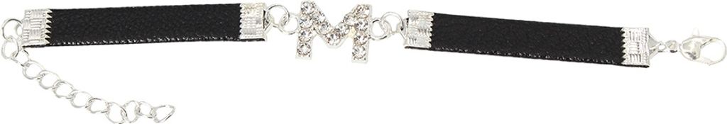Buchstaben Armband Strass Freundschaft Schwarz M Produktbild 