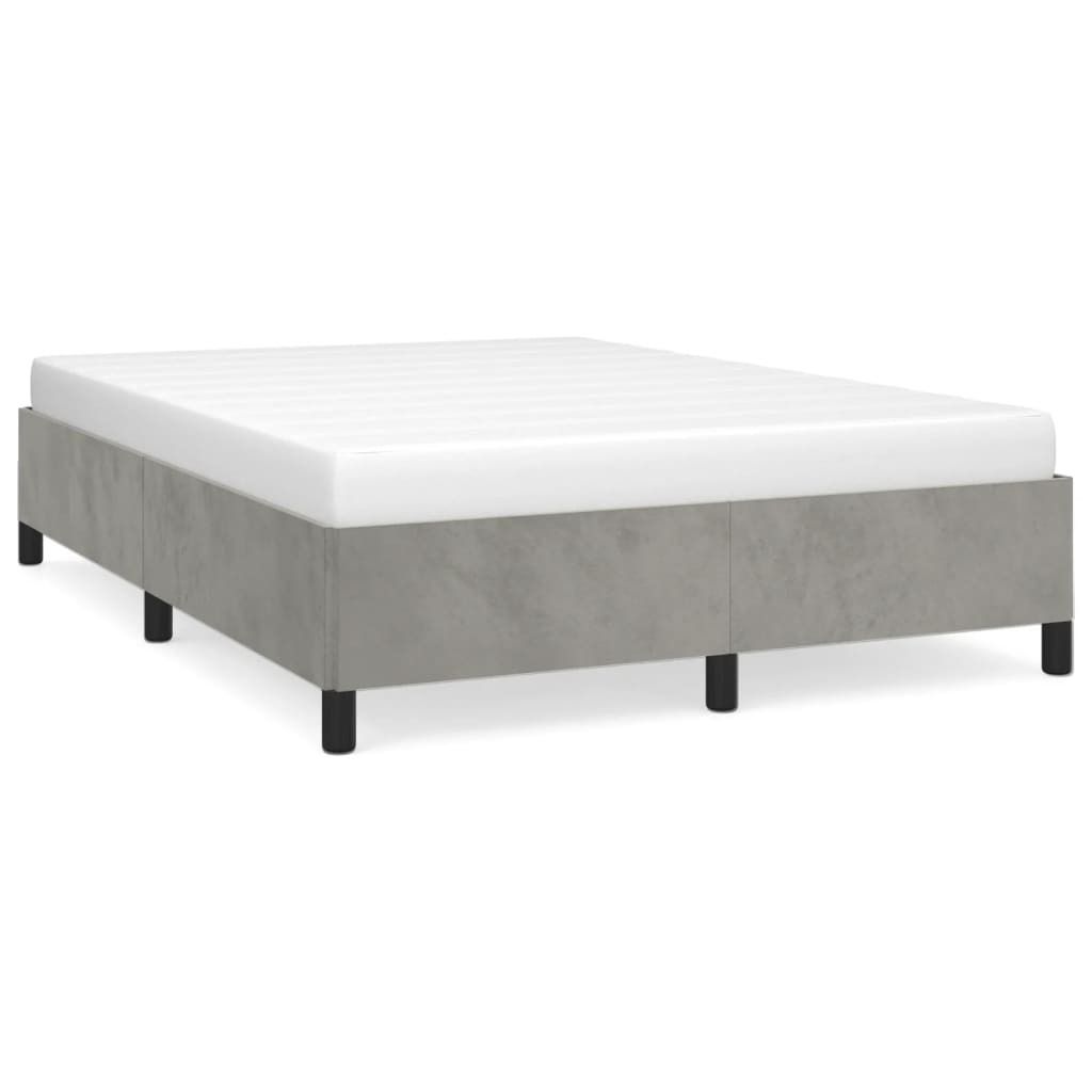 vidaXL Cadre de lit sans matelas gris clair 140x200 cm Image du produit 