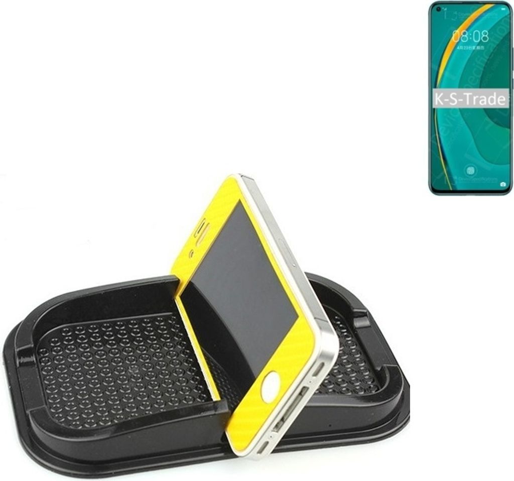 K-S-Trade Auto Anti Rutsch Matte Smartphone-Halter kompatibel mit Huawei nova 7 5G Haft Pad Armaturenbrett Handy-Halterung Silikon
