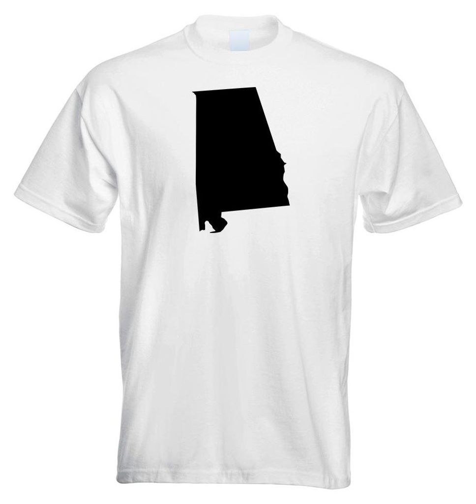 Kiwistar - T-Shirt - Weiss - USA - Alabama Montgomery Herren Funshirt Bedruckt Design Sprüche Spruch Motive - mit Motiv Bedruckt - Funshirt Design...