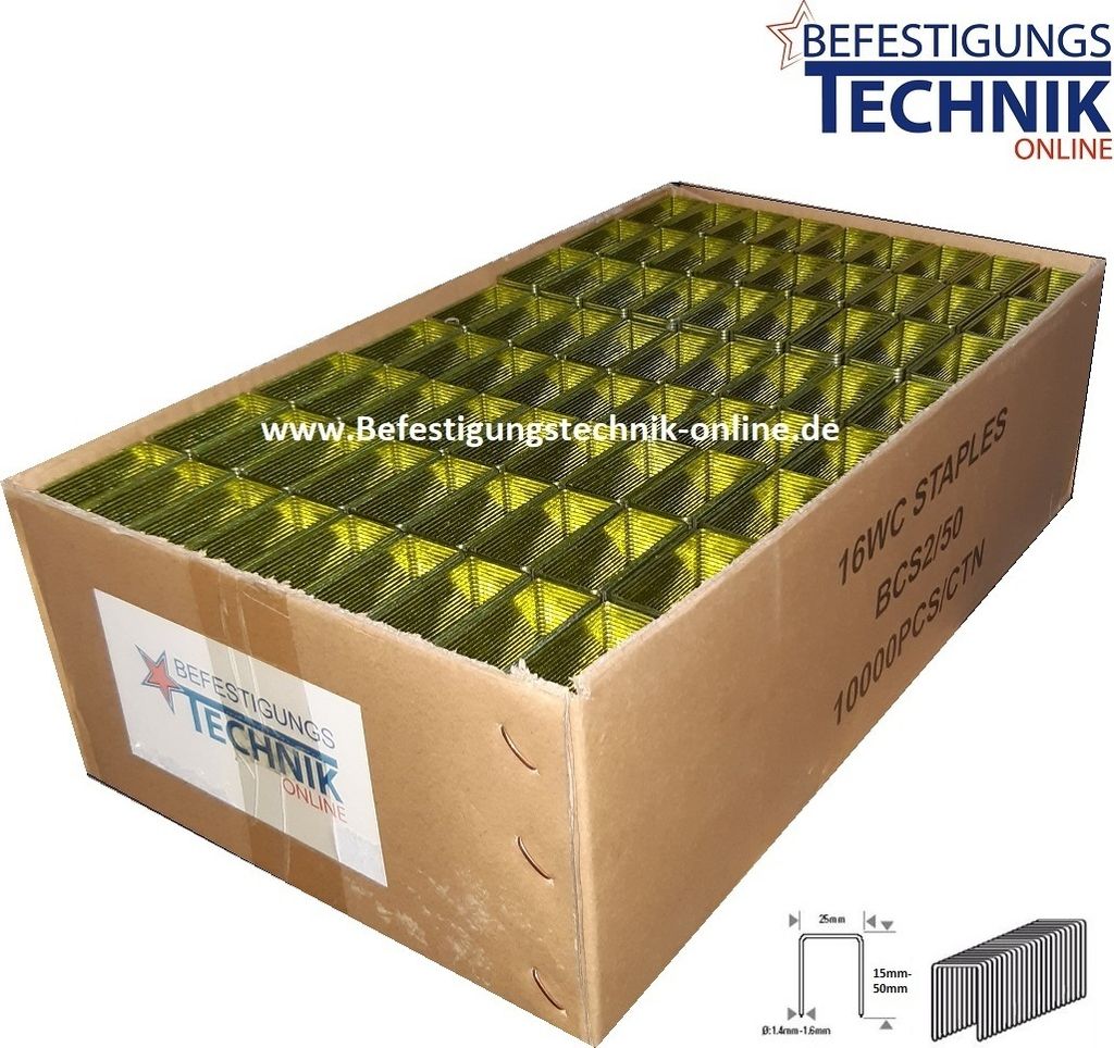 BOSTITCH Heftklammern - S2/16WC 19mm - Packung 13400 - 1191901Z