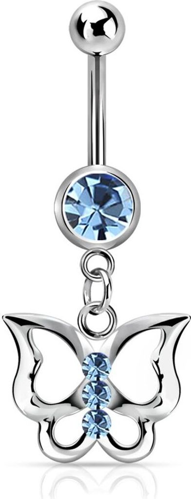 Bauchnabelpiercing Schmetterling Butterfly Zirkonia Produktbild 