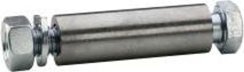Achszubehör Befestigungsset für Einbauräder, Stahl verzinkt, 20 x 75 mm Nabe