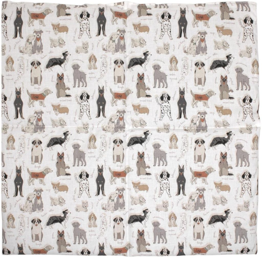 Kirschkernkissen 40x40cm 4-Kammer XXL Bio Stoff Liebe Hunde - Wärmekissen - Körnerkissen
