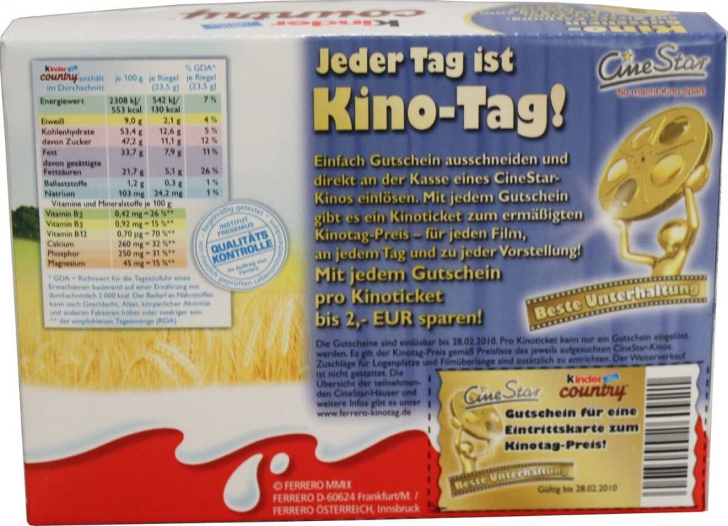 Ferrero Kinder Country 9er Pack Produktbild 5