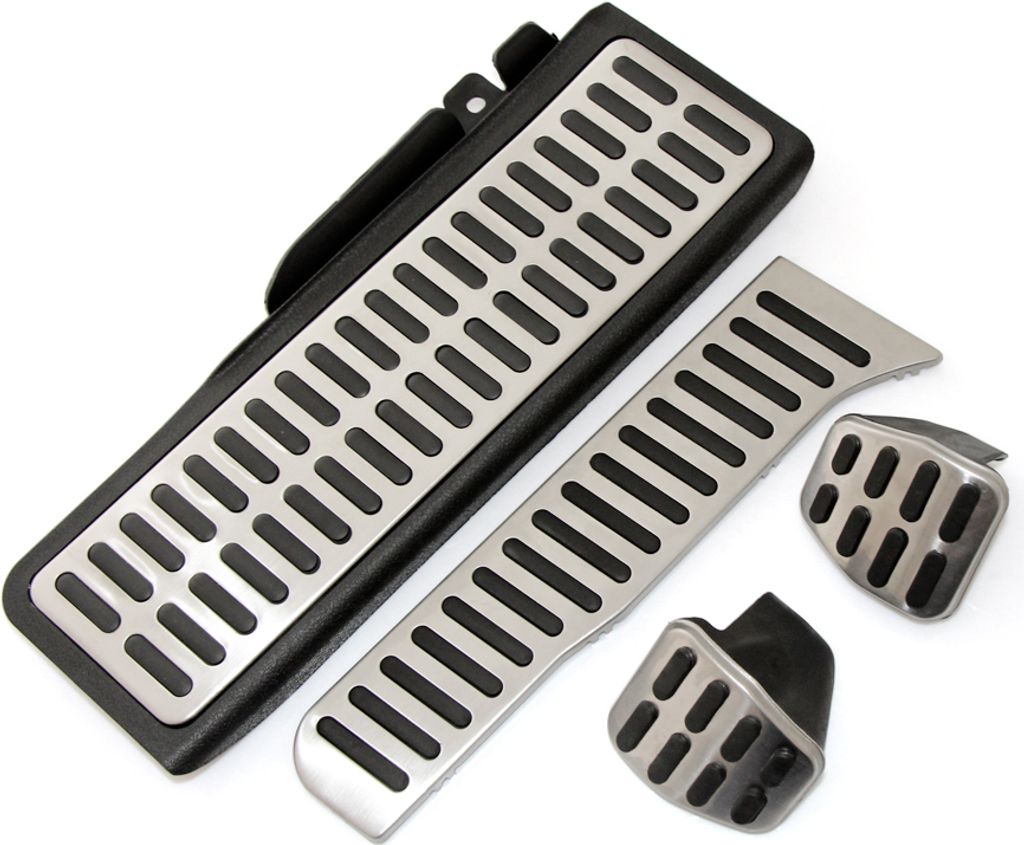 Sport Pedale + Fußstütze (Hand- Schaltung) in Schwarz / Silber für Skoda Octavia II 1Z / Yeti 5L