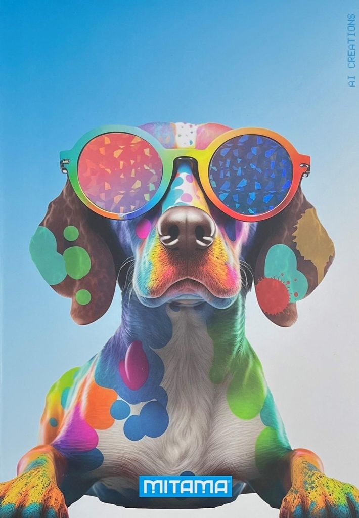 Heft "Animal", A4+, liniert mit Rändern, 40+2 Blatt, Hund, MITAMA 62744-90111