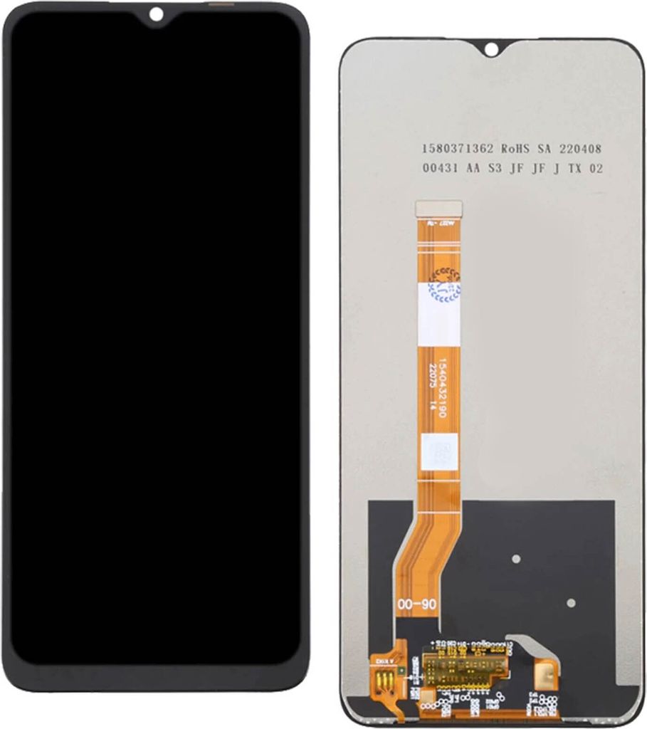 Clappio, LCD-Display + Touchscreen Displayeinheit Ersatzteil für Realme C35, Schwarz