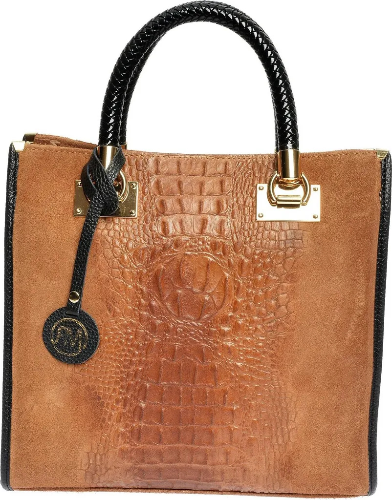 Sac cabas Roberta M AW25 RM 8155 cognac grand format en cuir