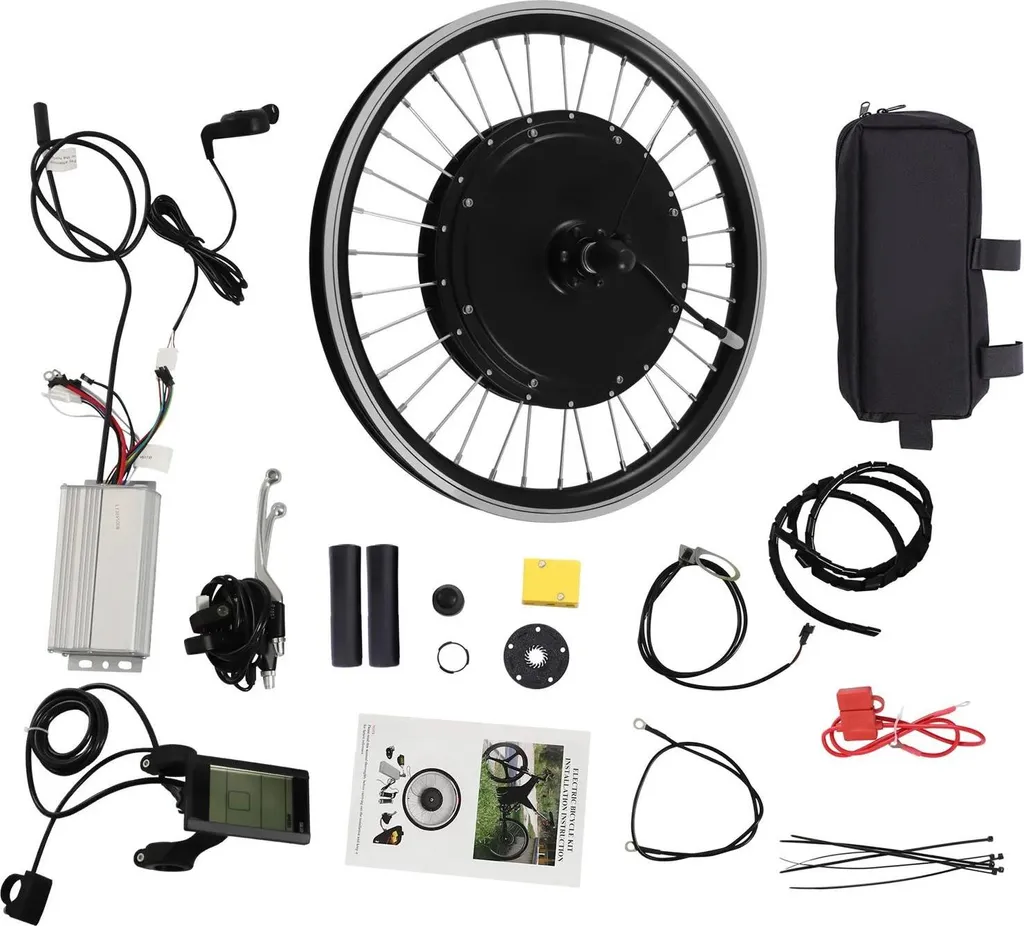 Kit conversion E-Bike moteur roue avant 500W pour vélo 20 pouces noir