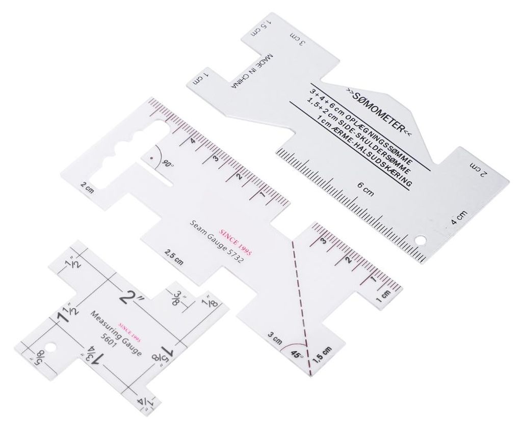 3 Stücke Quilten Naht Lineal Vorlagen Gauge Schneider Nähen Nähen Werkzeuge Messen