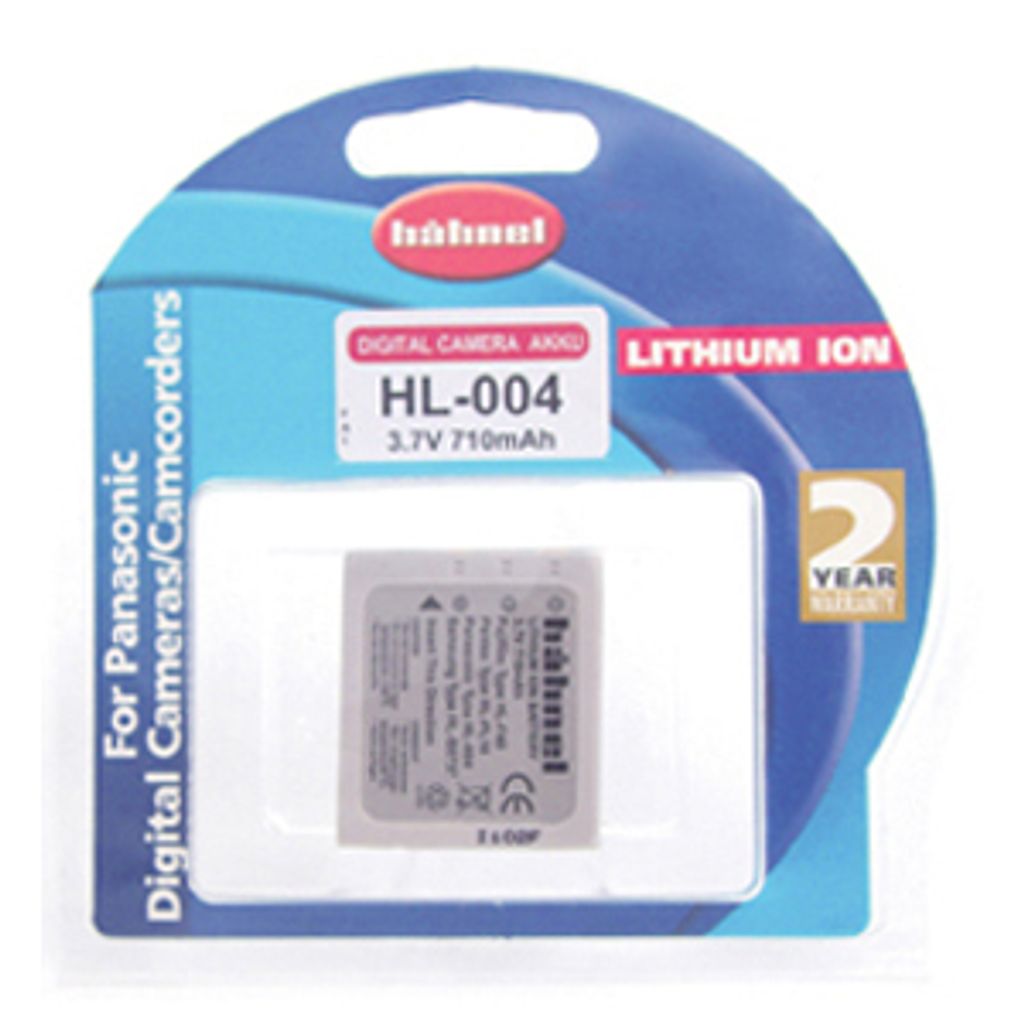 Hahnel HL-004 for Panasonic Digital Camera, 710 mAh, Lithium-Ion (Li-Ion), 3,7 V