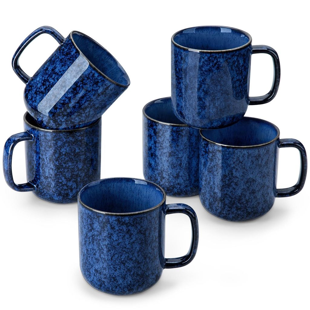 VANCASSO Becher Set, 6-tlg Steingut Tassen, 420ml Produktbild 